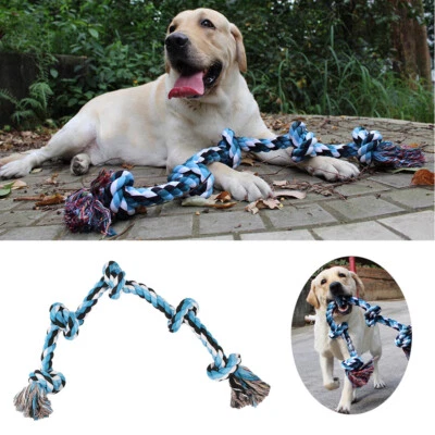 Dog Rope 90cm Toys Large Rope Toys for Large Dogs Teeth Cleaning Tug of War↔ - Image 1 of 4