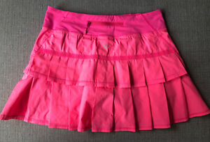Lululemon Run Pace Setter Skirt Pinkelicious Pink sz 4 Golf Tennis EUC Free Ship