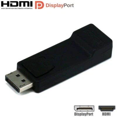 DP Display Port DisplayPort Male to HDMI Female Adapter Converter HDTV Black - Image 1 of 3