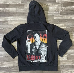 Scar Face Al Pacino Hoodie Sweatshirt Men’s XL Black Pockets Double Sided - Picture 1 of 7