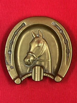 Cendrier Porte Bonheur Fer à Cheval bronze - Photo 1/2
