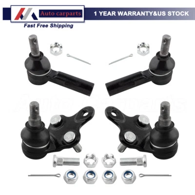 4pc Front Lower Ball Joint Outer Tie Rods for Toyota Camry 92-01 K9499 ES3306 - Image 1 of 4