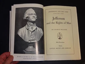 HISHC Jefferson and the Rights of Man Vol. 2 Dumas Malone (1951 11th Printing) - Imagen 1 de 11