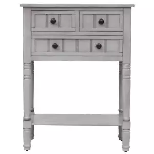 Qualler Console Table 31.1"Hx24"Lx13"D Rectangle Solidwood Frame 3Storage Drawer - Picture 1 of 10