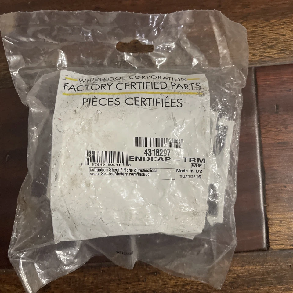 OEM Whirlpool Door Shelf End Cap Support 2pk 4318297