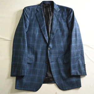 Brooks Brothers 42L Blue Plaid Saxxon 1818 Madison Mens Blazer Sport Coat - Picture 1 of 12