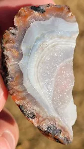 Beautiful 1.4 oz Lake Superior Agate LSA - Large Broken Piece, Unique Husk - Picture 1 of 19