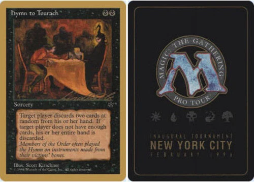 Hymn to Tourach (Table) Leon Lindback - 1996 ~ Moderately Played Pro Tour D MTG  - Image 1 of 1