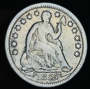 1855 O Seated Liberty Half Dime 5C Arrows Ungraded US Silver Coin CC21380