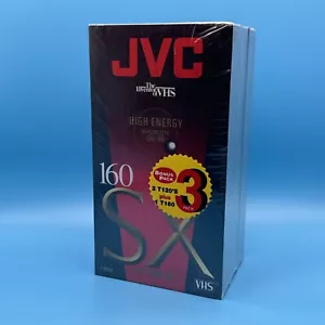 Cintas JVC SX Alto Rendimiento 120 160 VHS Nuevo Sellado Paquete de 3 - Imagen 1 de 5