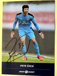 Petr Cech personalmente firmato a mano autografo autentico 6x4 foto card regalo arsenale - Foto 1 di 1