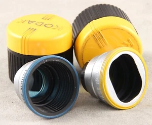 Zwei Vintage W Filterhalterungen mit Gelb- und Blaufiltern - Bild 1 von 2