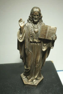 Estatuilla detallada de Jesucristo Veronese 2011 con acabado de bronce de 6 1/4" - Imagen 1 de 11