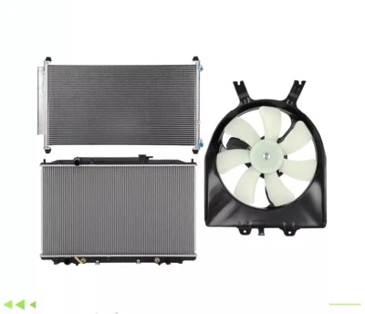 Conjunto de condensador de radiador y ventilador de refrigeración para Honda Odyssey 2005 2006 2007-10 Foto 1 de 4