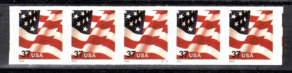 USA PNC SC# 3632A FLAG 37c. S.A.MNH PL# S1111 SOLID TAG - Image 1 of 1