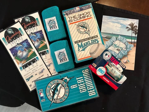 Florida Marlins 1993 Inaugural Year Custom Collection NEW Cover