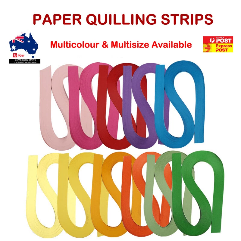 120 Strips Quilling Paper Multi Colour Size Craft Gift DIY Toy Scrapbook AU - image 1 of 4