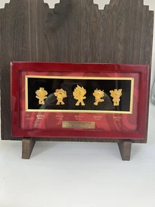Vintage 2008 Ltd Edition Gold Plated Beijing China Olympics Fuwa Characters J - Bild 1 von 12