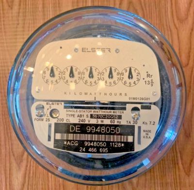 ELSTER Single Stator Watthour Meter [e-10] xB - Image 1 of 4