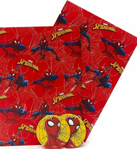Spiderman wrapping paper - Spider-man Gift Wrap 2 sheets 49cm x 70cm - Picture 1 of 2