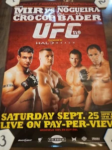 Halo Reach Mir Bader Nogueira Cro Cop Signed UFC 119 39x27 Poster 2010 Indy - Picture 1 of 7