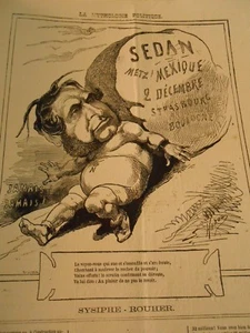 Caricature 1871 - Mythologie Politique Sysiphe Rouher Sedan Metz Mexique Roche - Picture 1 of 1