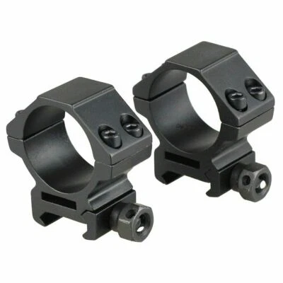 2 Pcs 30mm Medium Profile Rifle Scope Heavy Duty Mount Rings For Picatinny Rail - Image 1 of 3