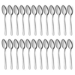 24 Pieces Teaspoons, 6.2 Inches Stainless Steel Teaspoons Silverware, Spoons ... - Picture 1 of 7