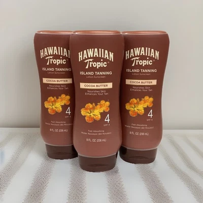 Hawaiian Tropic X3 Cocoa Butter Nourishes Skin SPF4 8oz EXP. 03/2025 AS PICT - Image 1 of 4