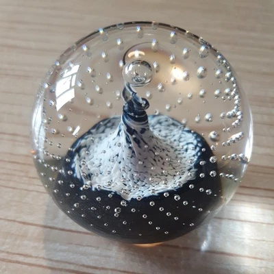 Vintage Caithness Glass Paperweight. Starlight black and white - Image 1 of 3