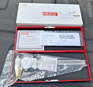 SPI 6” Dial Caliper Shockproof Stainless Hardened 15-385-8 Machinist Tool - Picture 1 of 8