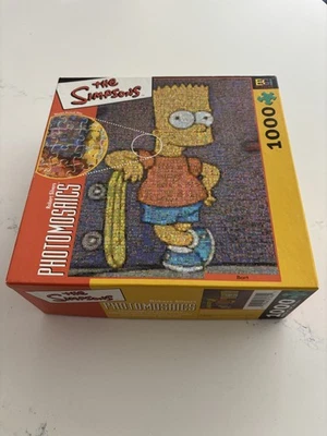 Quebra-cabeça THE SIMPSONS Bart 1000 peças fotomosaico 27" X 20" jogos de búfalo - Imagem 1 de 2