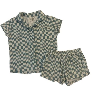 Art Class Girls Dizzy Checkered Fleece Pajama Set size Medium - Picture 1 of 4