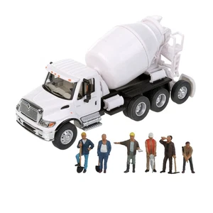 Walthers SceneMaster HO 1/87 Intl 7600 3-Achs Zementmischer + Bauarbeiter - Bild 1 von 6
