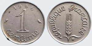 Coin France - 1966 - 1 centime Épi (C655) - Picture 1 of 3