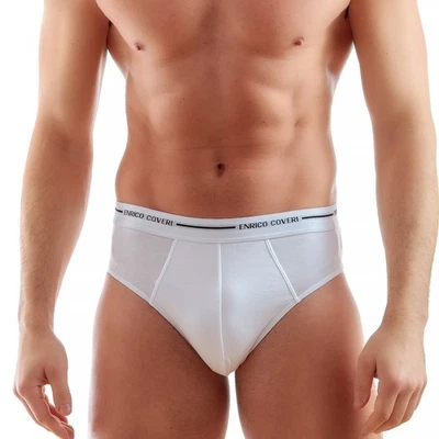 6 Slip Uomo In cotone Bielastico Enrico Coveri ES1000 Elastico Esterno - Immagine 1 di 4