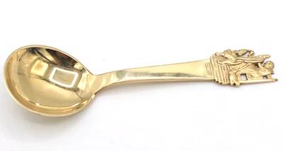 Vintage 830 Silver Gilt W&S Sorensen Hans Andersen Fairy-tale Story Spoon ~ 1948 - Image 1 of 4