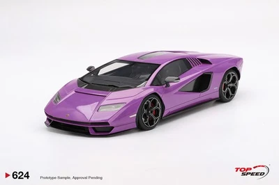 New TrueScale LAMBORGHINI COUNTACH LPi 2023 1:18 Model Car PURPLE TS0624 KidBX - Image 1 of 4