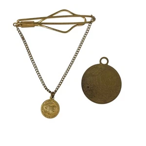 Boy Scouts National Jamboree 1953 Chain Tie Bar Medallion Irvine Ranch Calif - Picture 1 of 6