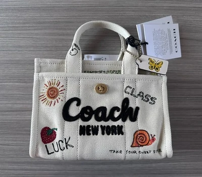 Bolso de Carga Coach 20 Nuevo con Etiquetas con Estampado de Boceto CAN75 Natural Multi Foto 1 de 4