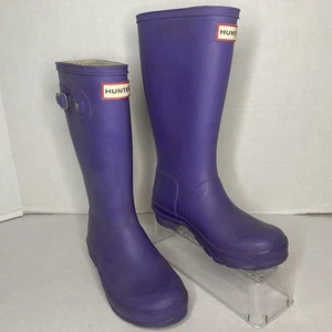 HUNTER Original Waterproof Rain BOOTS Tall Lavender Purple Kids Size US G 3 B 2 - Picture 1 of 17