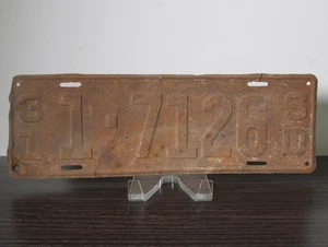 1931, 1-7126 | South Dakota Nummernschild - rostig, antiker Scheunenfund - Bild 1 von 2