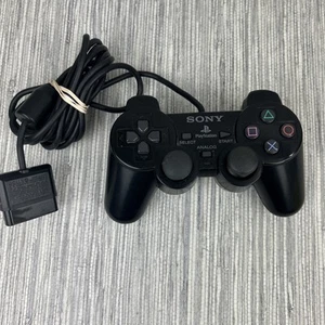 Controlador Sony DualShock negro con cable para PS2 PlayStation 2 modelo #SCPH-10010 - Imagen 1 de 8