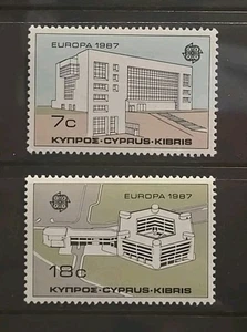 Cyprus Scott 687-688 Europa C.E.P.T. 1987 Modern Architecture VF MNH - Picture 1 of 1