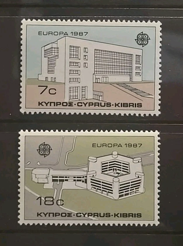 Cyprus Scott 687-688 Europa C.E.P.T. 1987 Modern Architecture VF MNH - Image 1 of 1