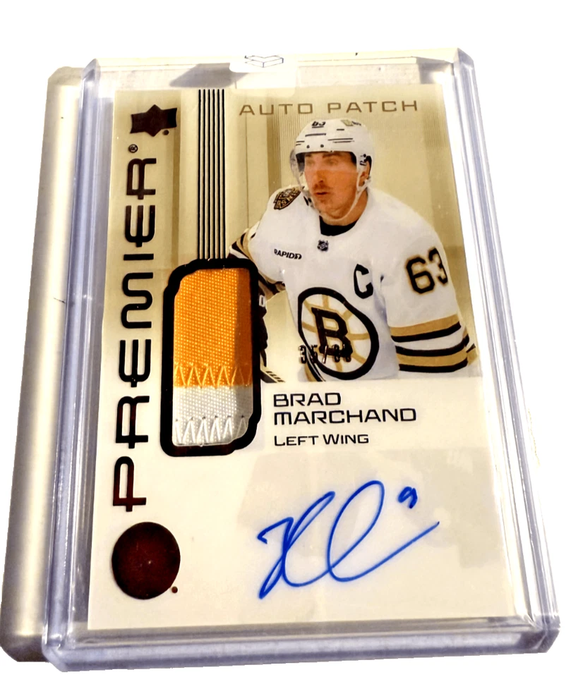 2024-25 Upper Deck Premier Acetate AUTO PATCH #AVBM Brad Marchand /35 - BRUINS - Image 1 of 2