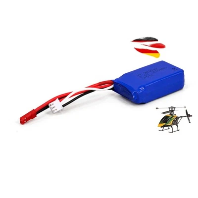 850mAh 7.4V WLToys Akku f. RC Hubschrauber V912, A949, A959, A969, A979, K929 - Bild 1 von 4