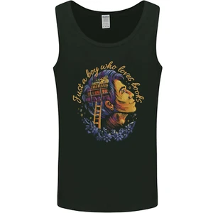 A Boy Who Loves Books Bookworm Reader Mens Vest Tank Top - Picture 1 of 3
