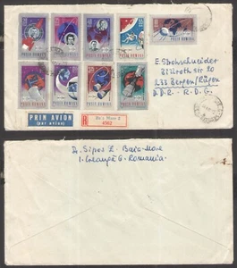 Romania 1972 Space Astronomy Satellite Registered Cover to DDR - Picture 1 of 1