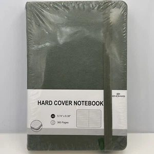 Emomas Leather Hardcover Lined Notebook Journal A5 Green 5.7x8 (360 Pages) -NEW- - Foto 1 di 4